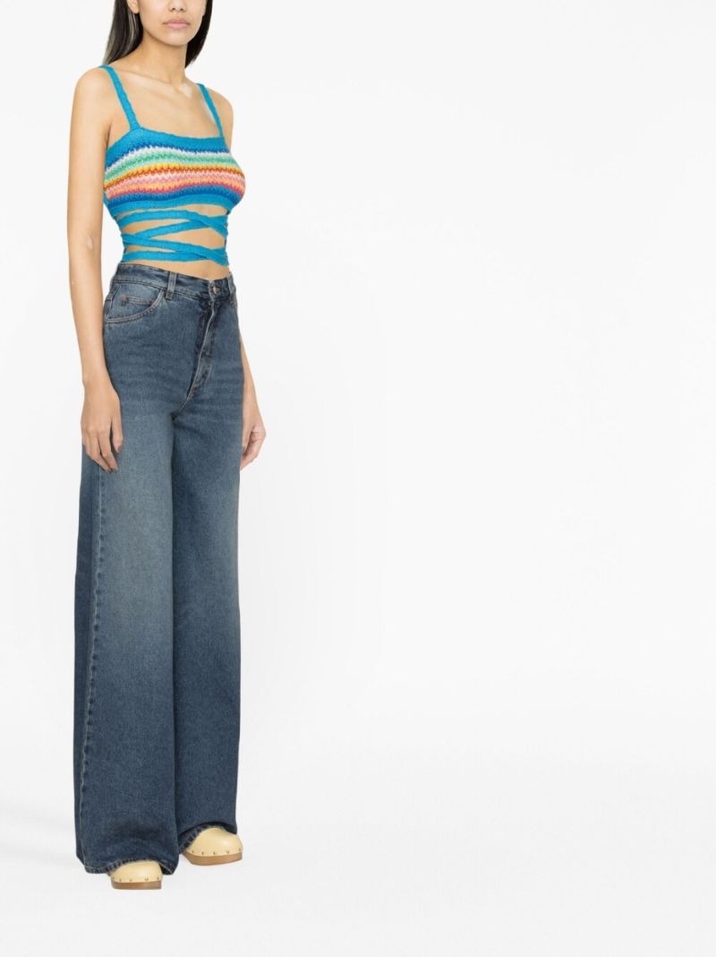 Blue Wide-leg Jeans