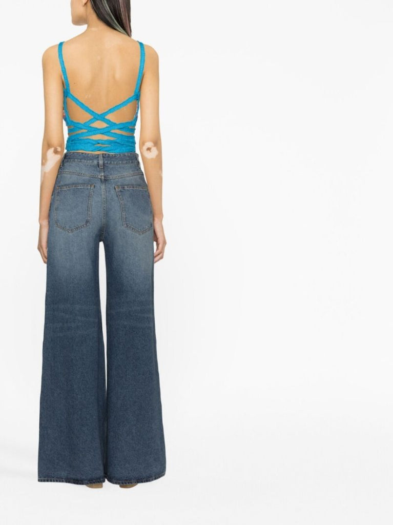Blue Wide-leg Jeans