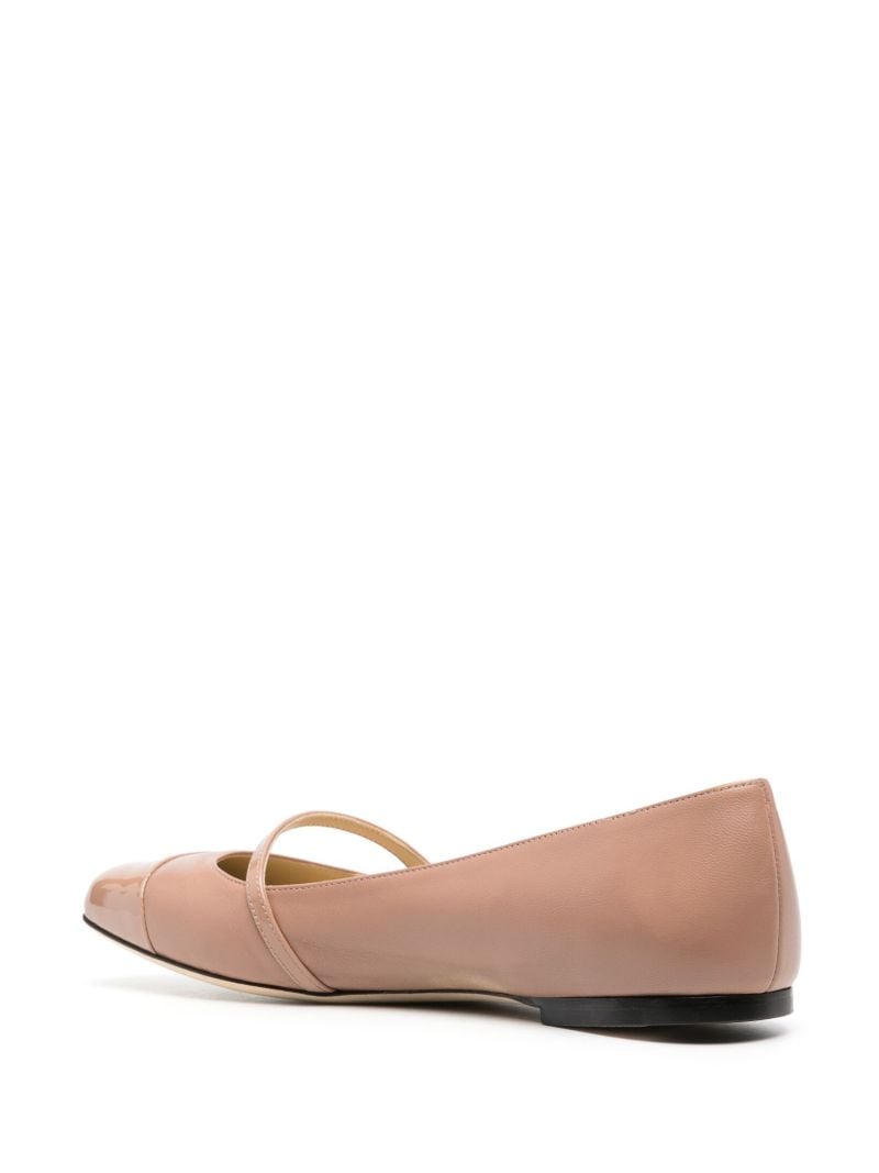 Pink Elisa Leather Ballet Pumps