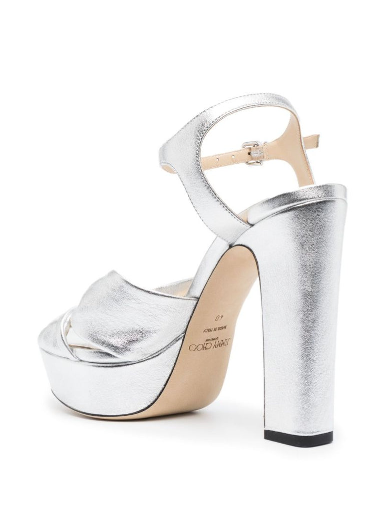 Silver Heloise 120 Platform Sandals