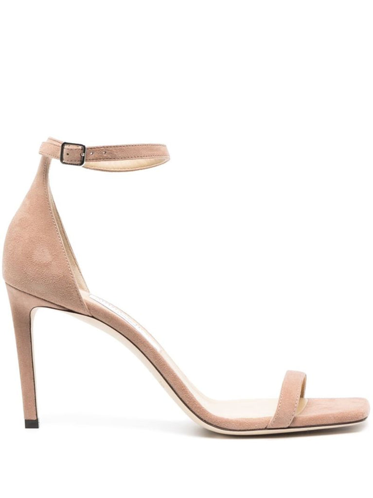 Pink Alva 85 Suede Sandals