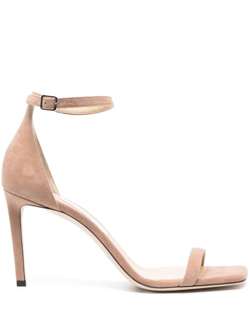 Pink Alva 85 Suede Sandals