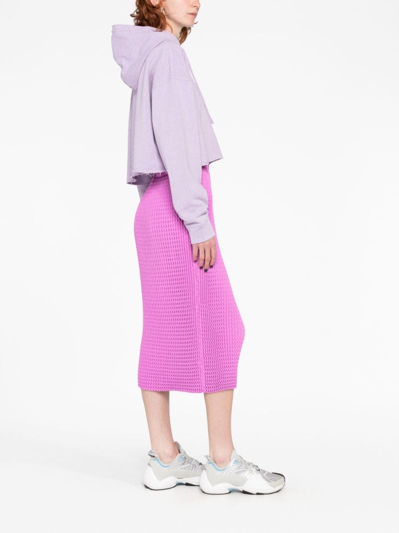 Pink Spongy-36 Zigzag Stitching Skirt