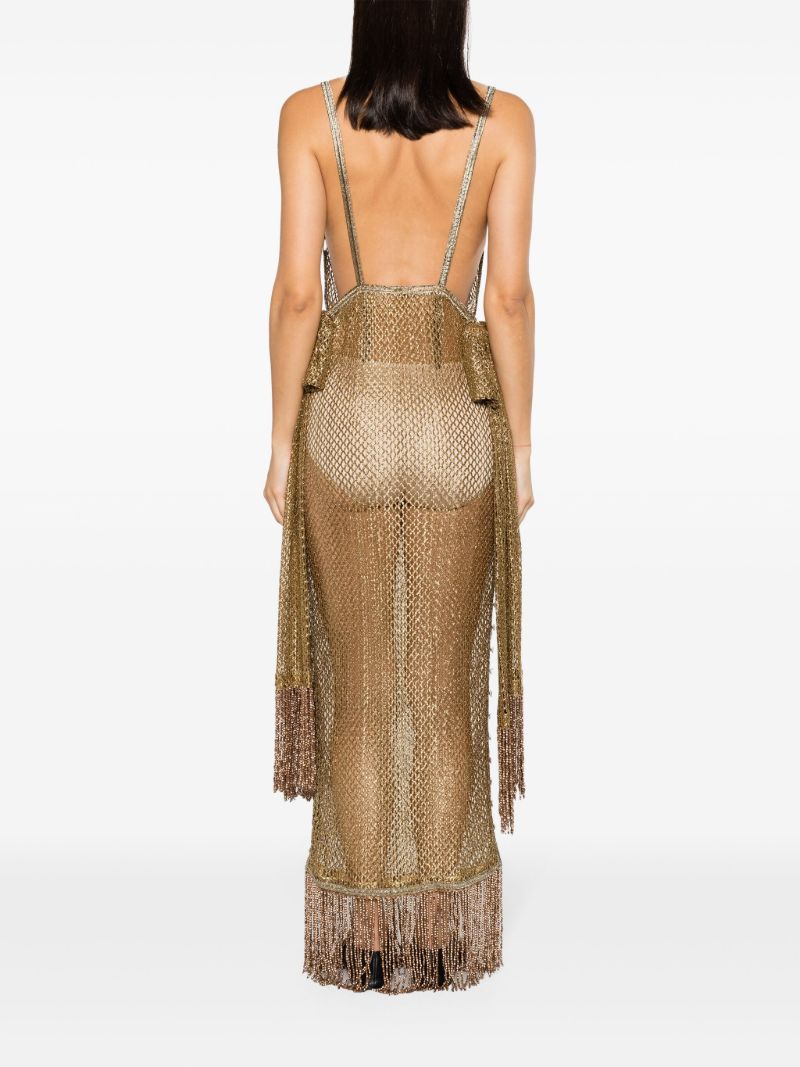 Gold LamÃ_x0083_Â© Lace Dress