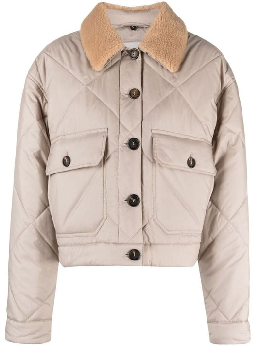 Grey Quilted Jacket
