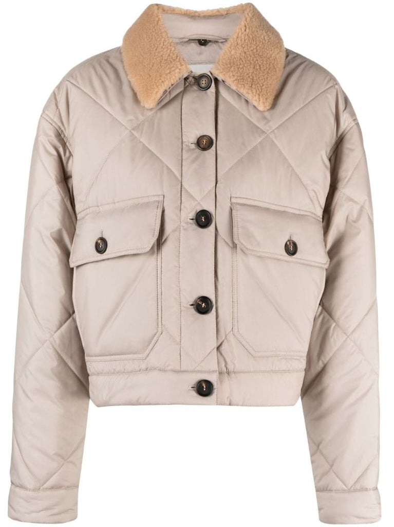 Grey Quilted Jacket