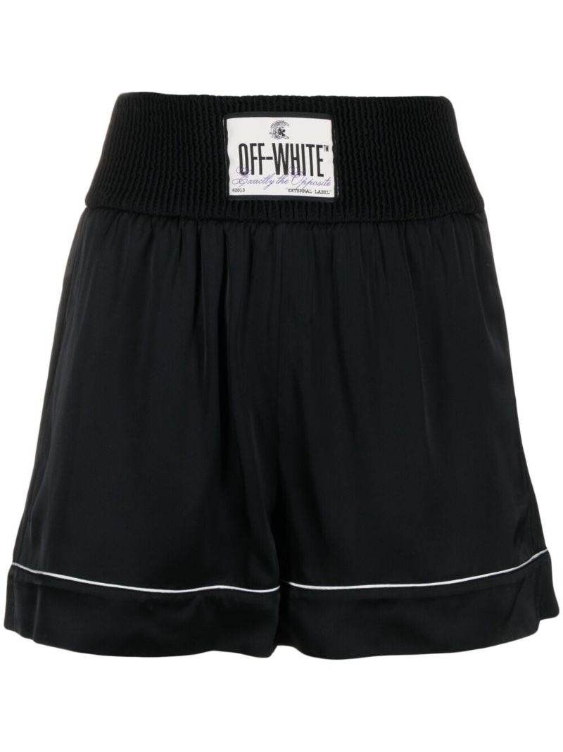 Black Logo Patch Shorts