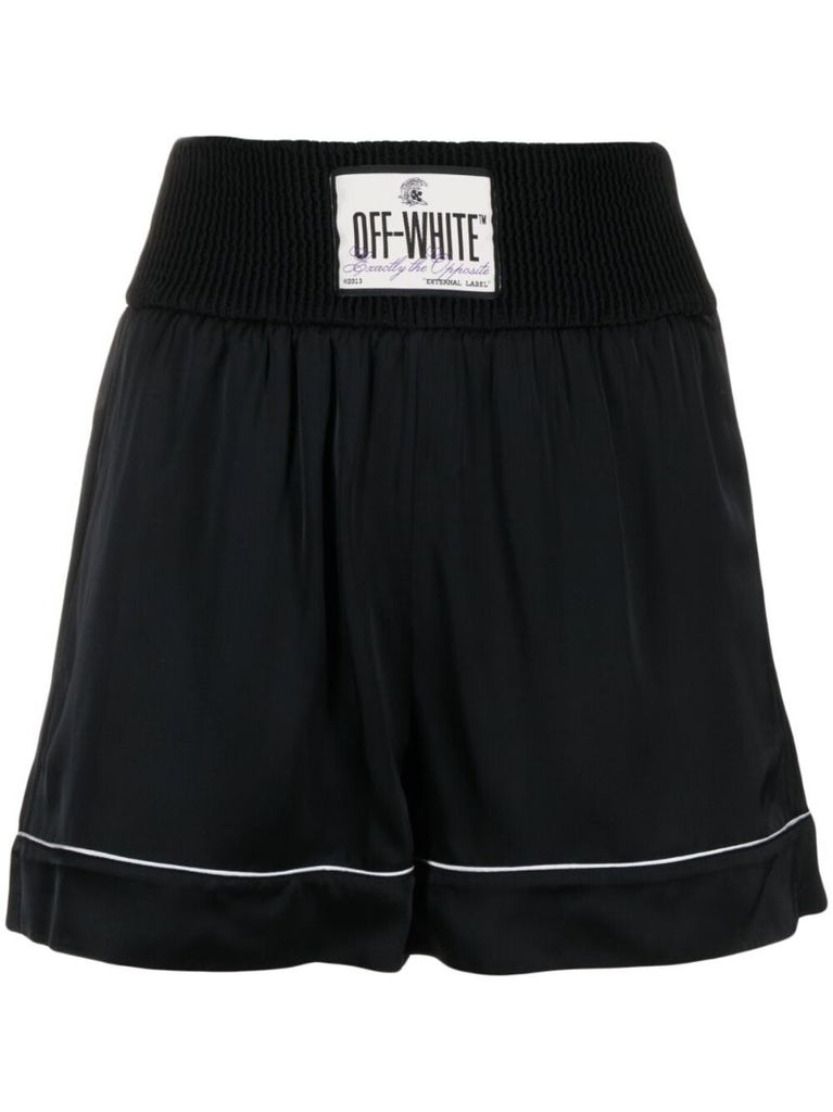 Black Logo Patch Shorts
