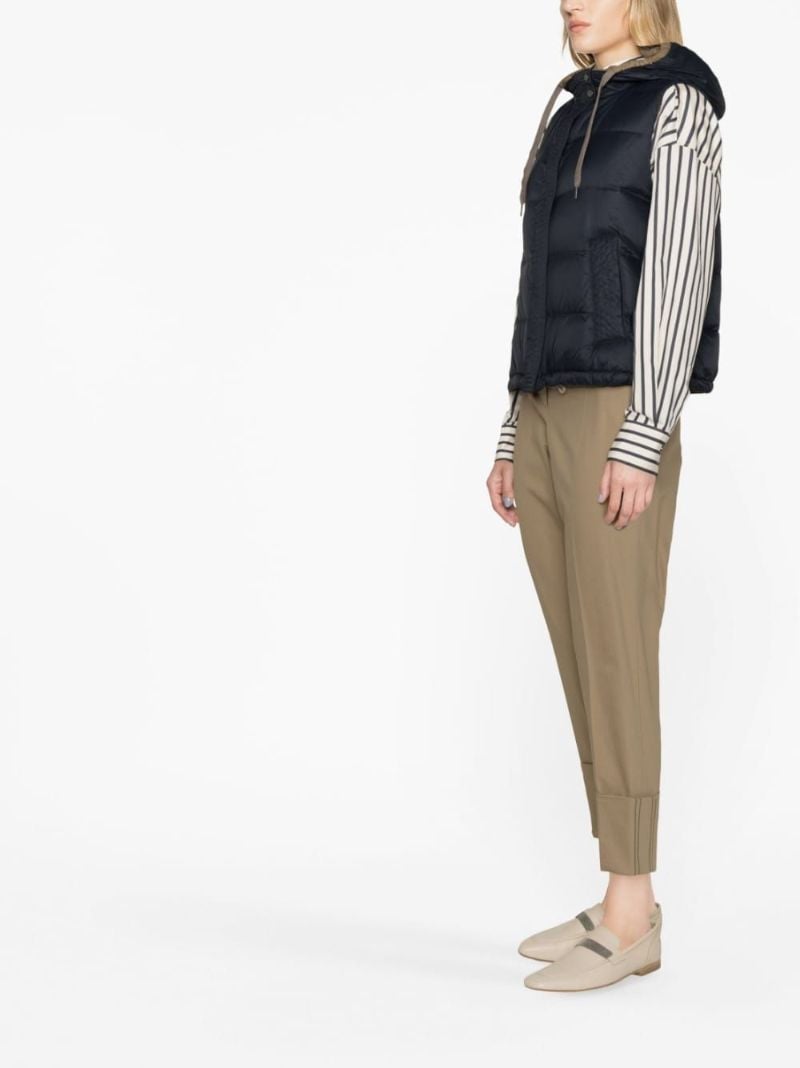 Blue Quilted Down Gilet