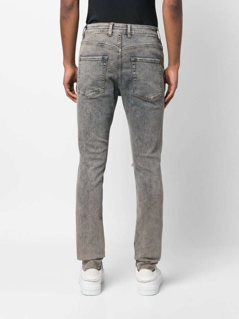 Blue Ripped Detail Slim-fit Jeans