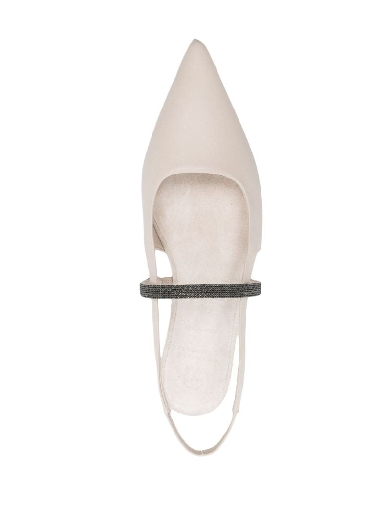 Neutral Monili Slingback Ballerina Shoes