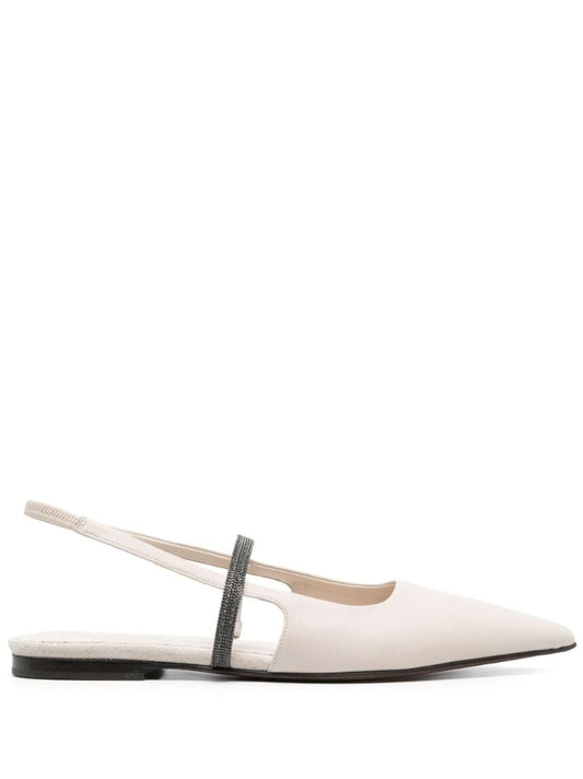 Neutral Monili Slingback Ballerina Shoes