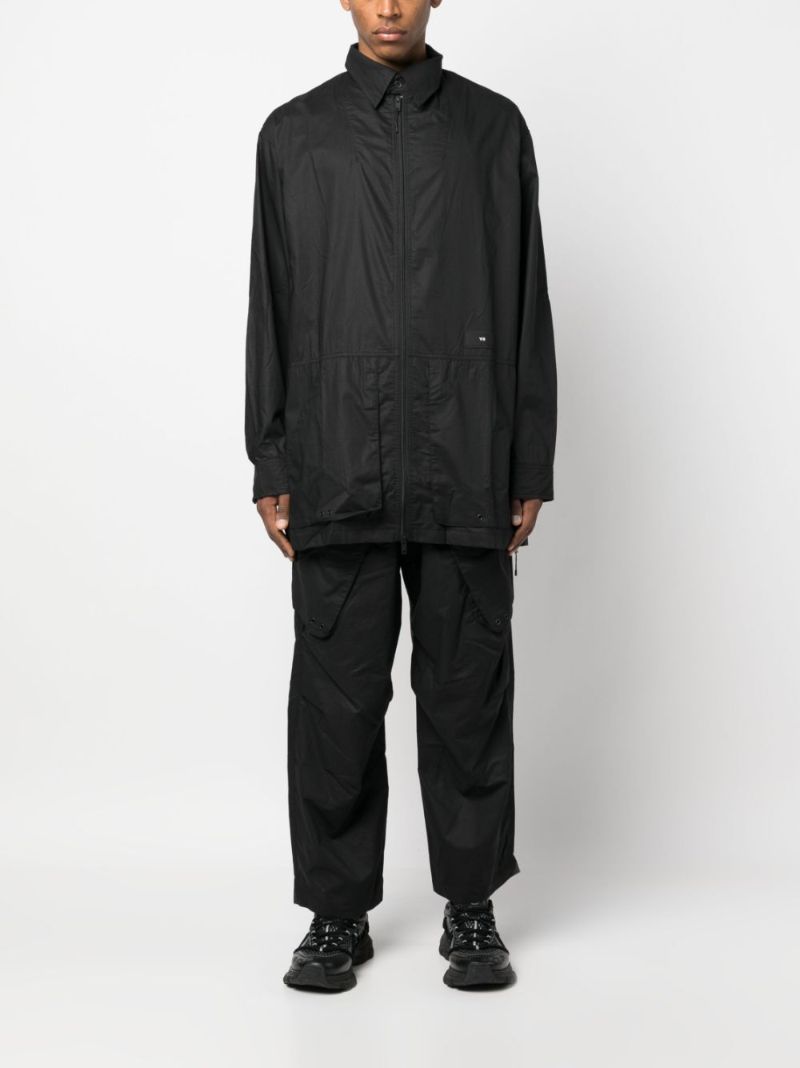 Black Ripstop Organic Cotton Shirt Jacket