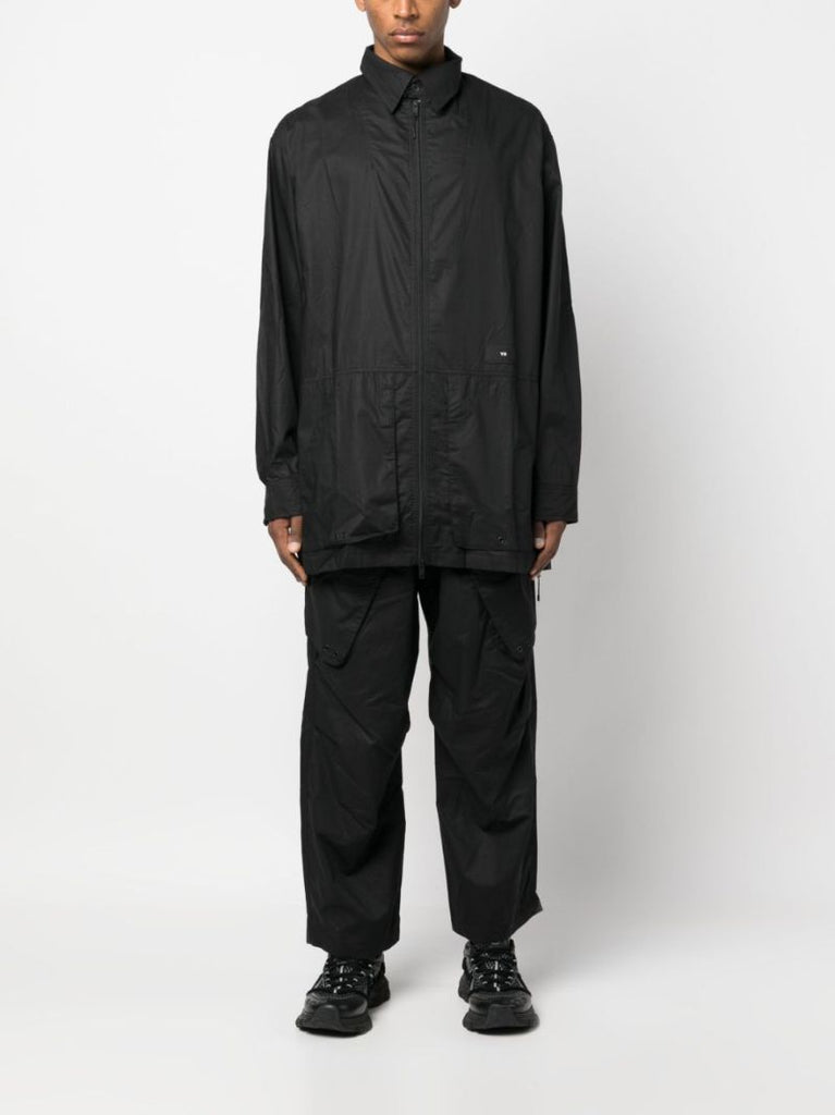 Black Ripstop Organic Cotton Shirt Jacket