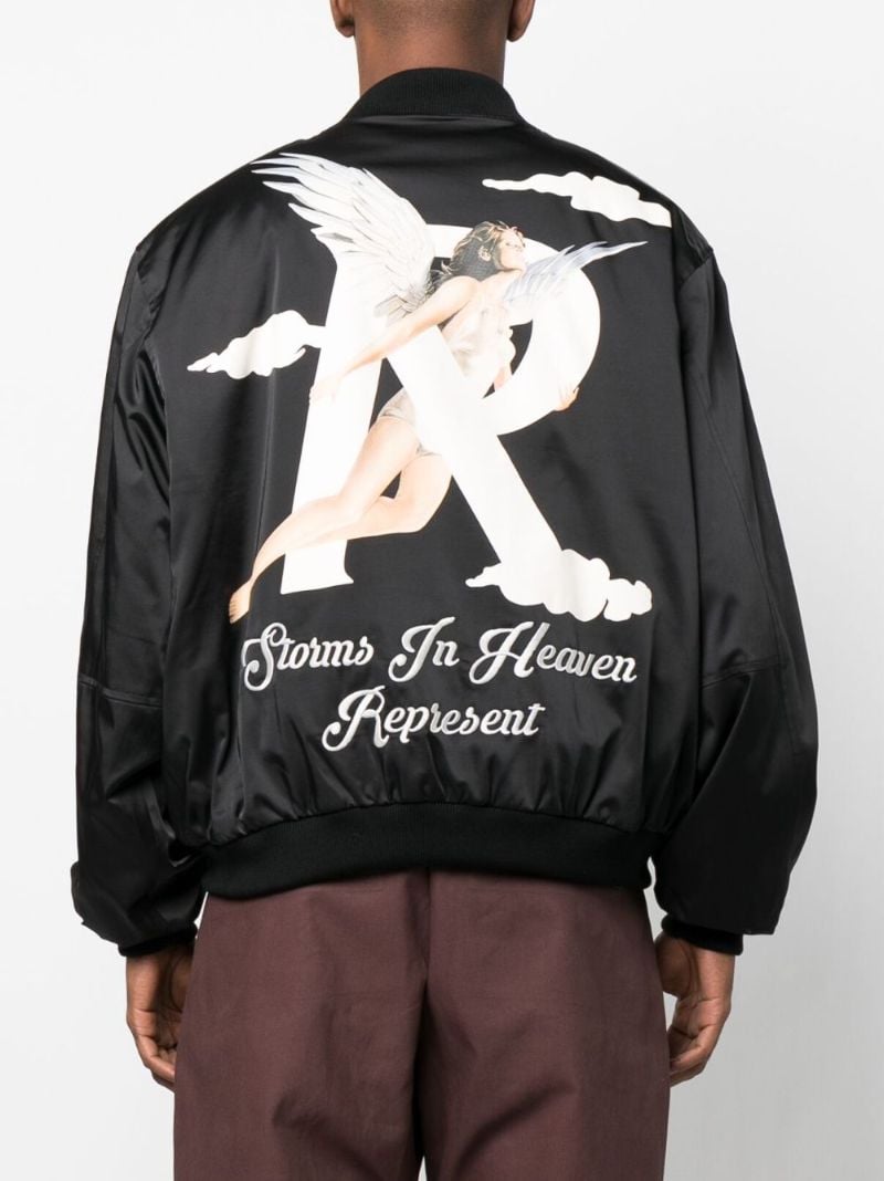 Black Storms in Heaven Varsity Jacket
