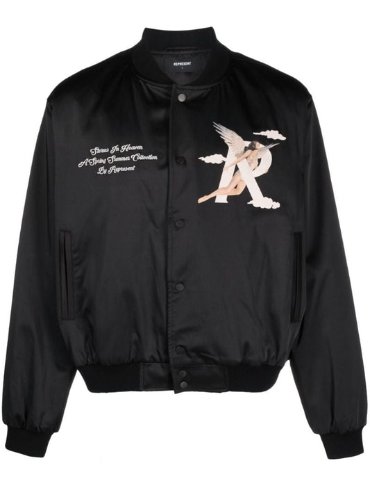 Black Storms in Heaven Varsity Jacket