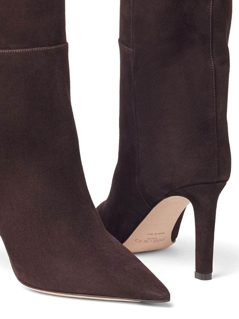 Brown Alizze 85 Suede Boots