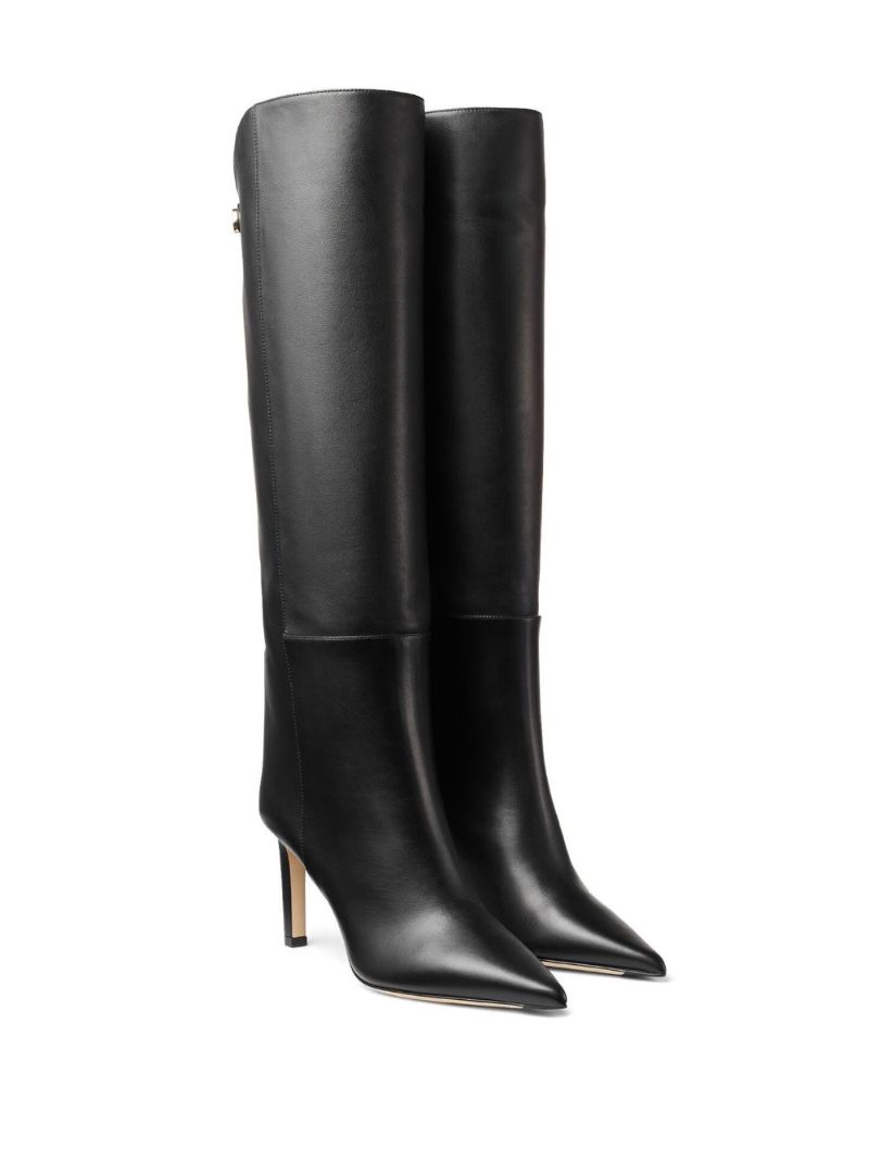 Black Alizze 85 Leather Boots