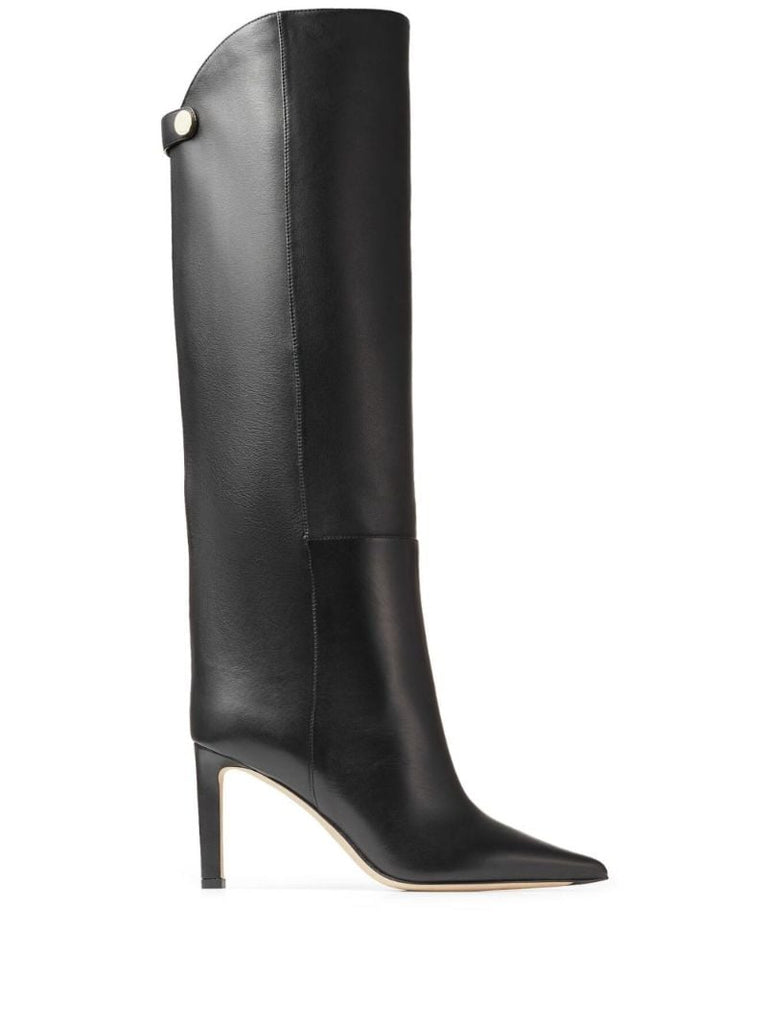 Black Alizze 85 Leather Boots