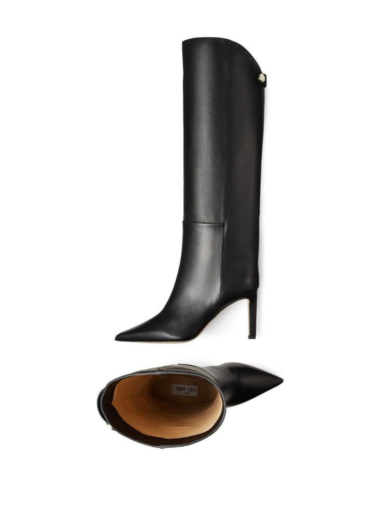 Black Alizze 85 Leather Boots