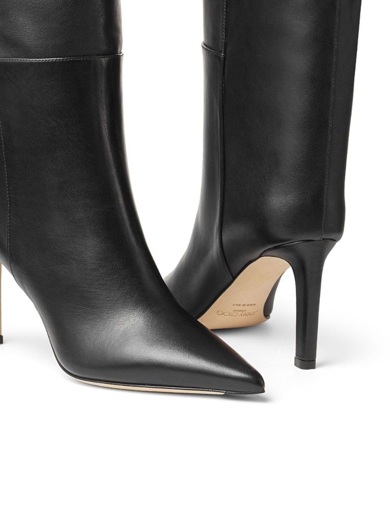 Black Alizze 85 Leather Boots