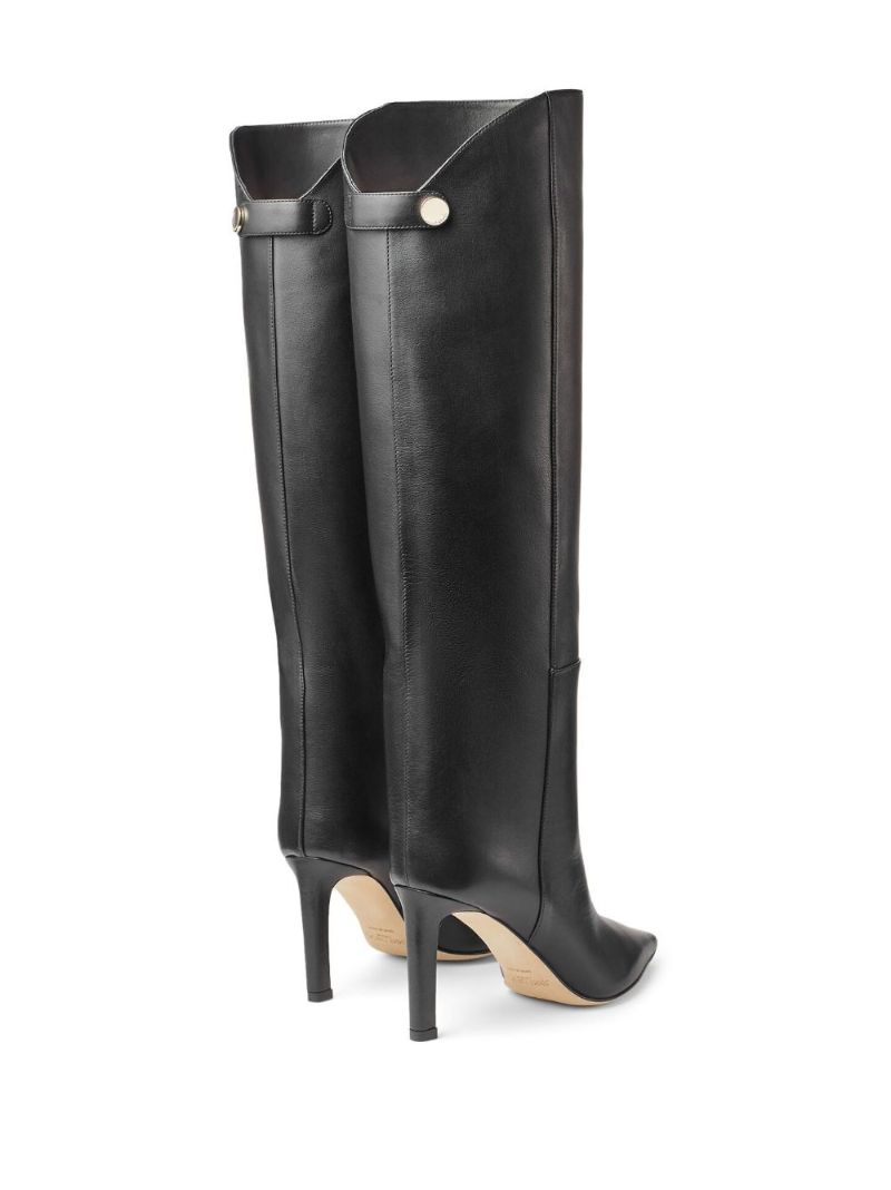 Black Alizze 85 Leather Boots