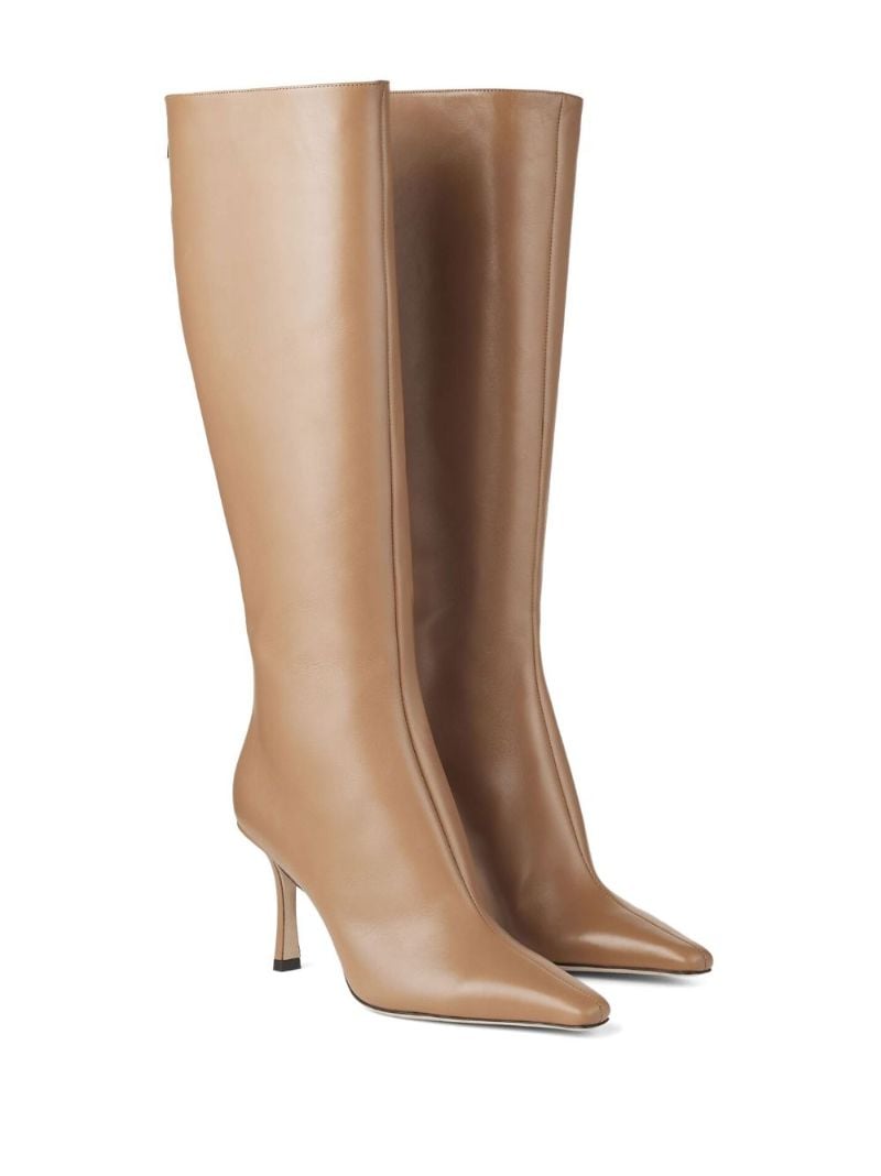 Neutral Agathe 85 Leather Knee-high Boots