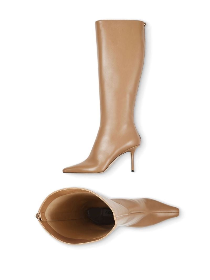 Neutral Agathe 85 Leather Knee-high Boots
