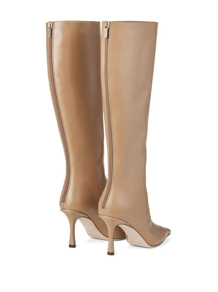 Neutral Agathe 85 Leather Knee-high Boots