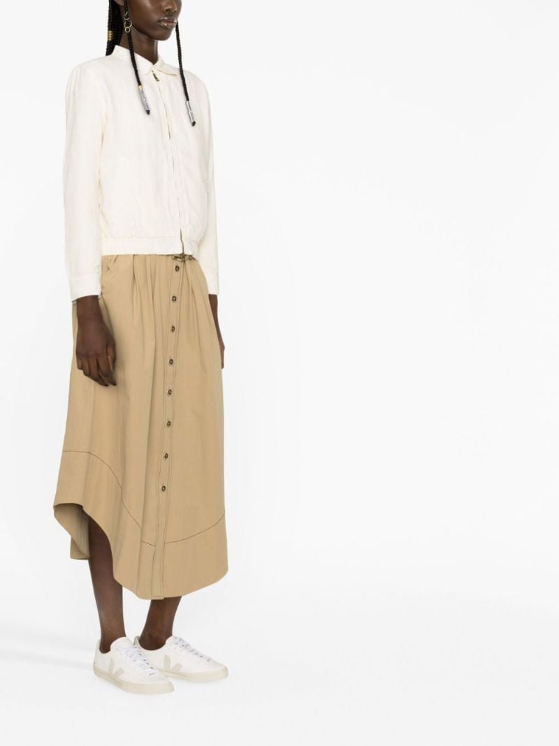 Neutral Logo-embroidered Bomber Jacket