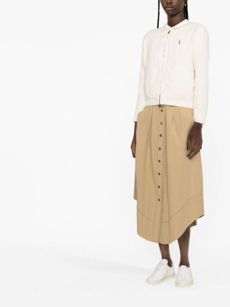 Neutral Logo-embroidered Bomber Jacket