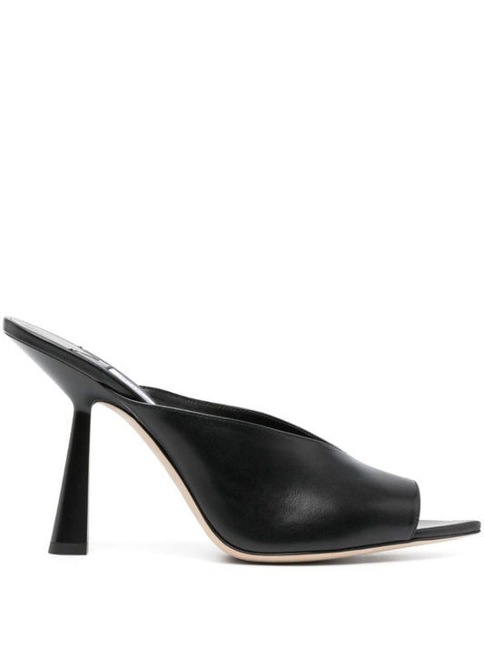Black Maryanne 100 Leather Mules