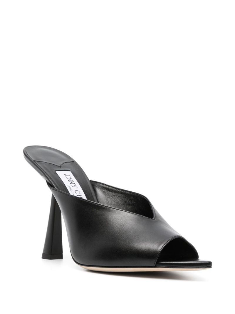 Black Maryanne 100 Leather Mules