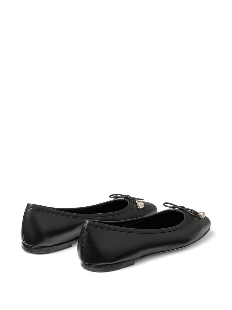 Black Elme Leather Ballerina Shoes