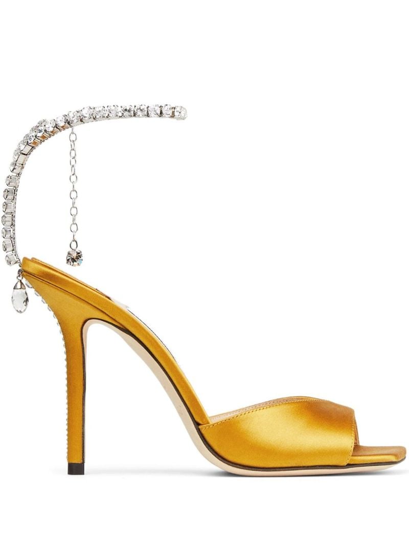 Yellow Saeda 100 Satin Sandals