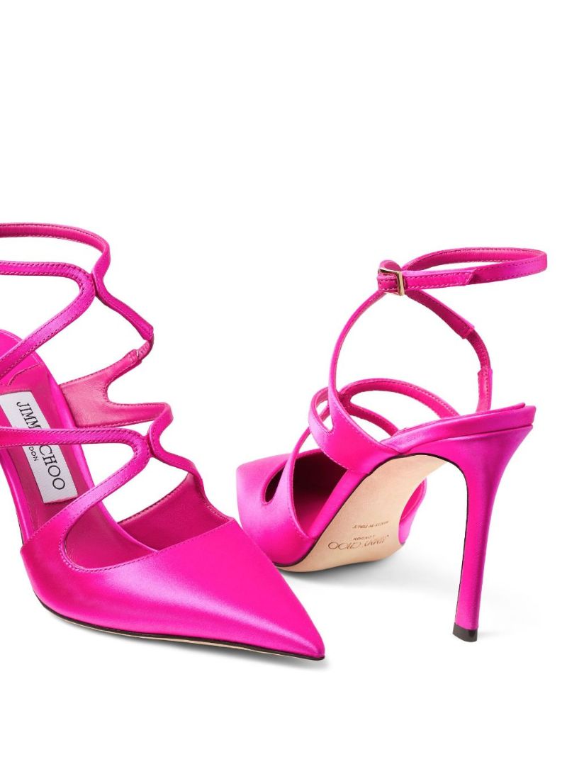 Pink Azia 95 Satin Pumps
