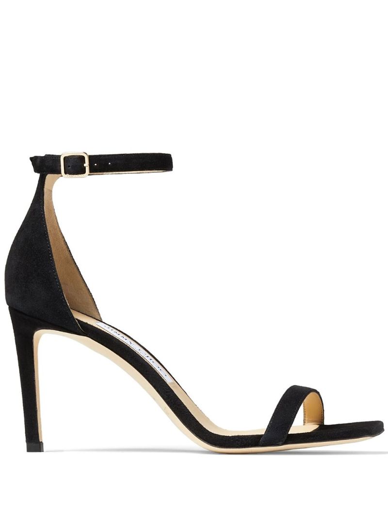 Black Alva 85 Suede Sandals