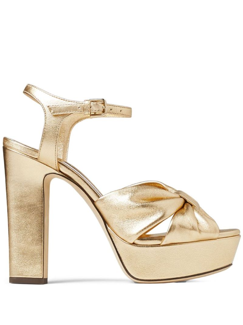 Gold-tone Heloise 120 Platform Sandals