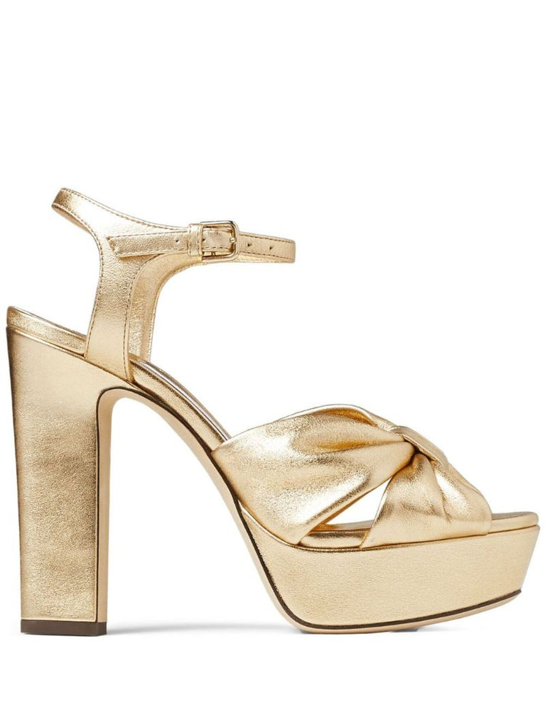 Gold-tone Heloise 120 Platform Sandals