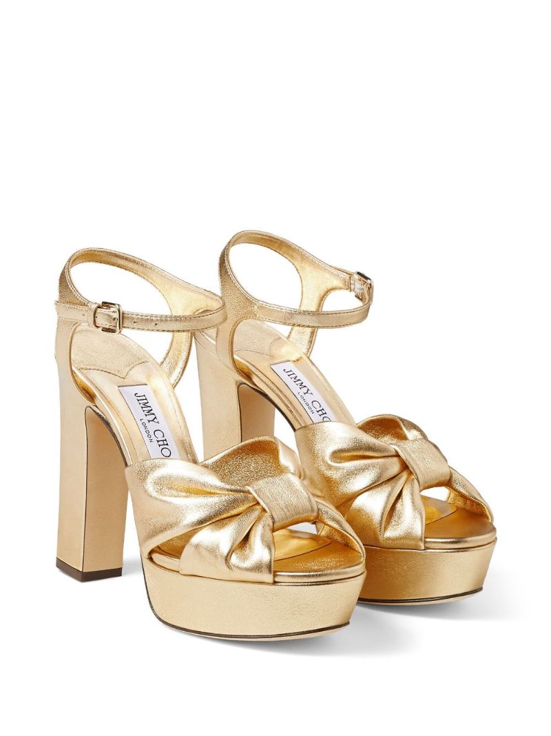 Gold-tone Heloise 120 Platform Sandals