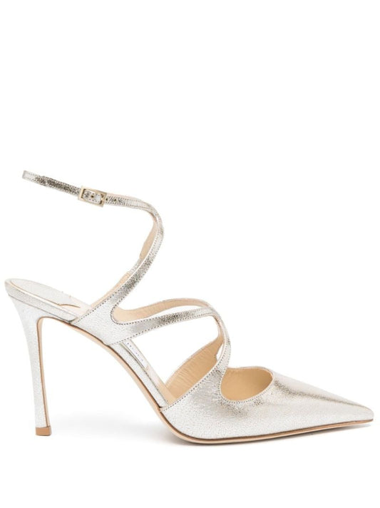 Gold Azia 95 Leather Pumps