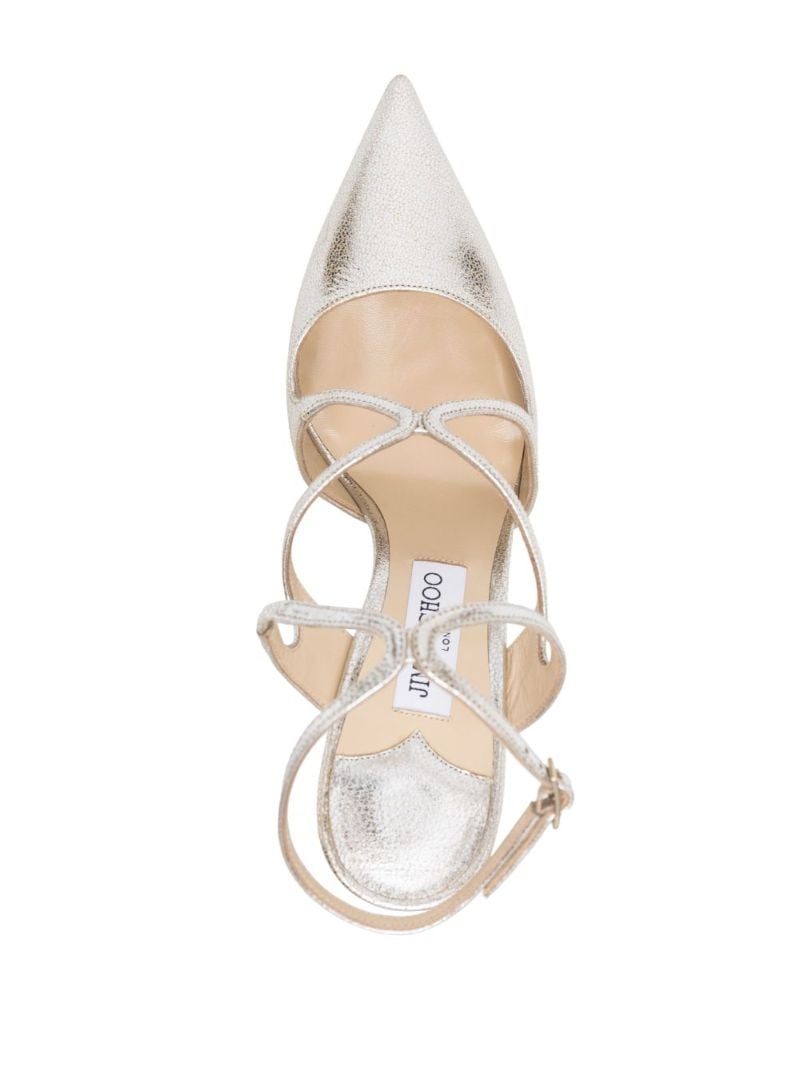 Gold Azia 95 Leather Pumps
