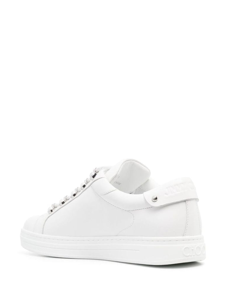 White Antibes/f Leather Sneakers