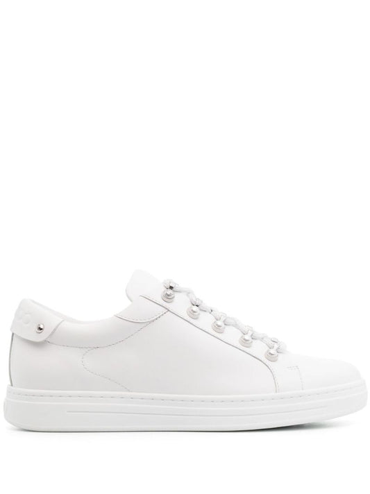 White Antibes/f Leather Sneakers