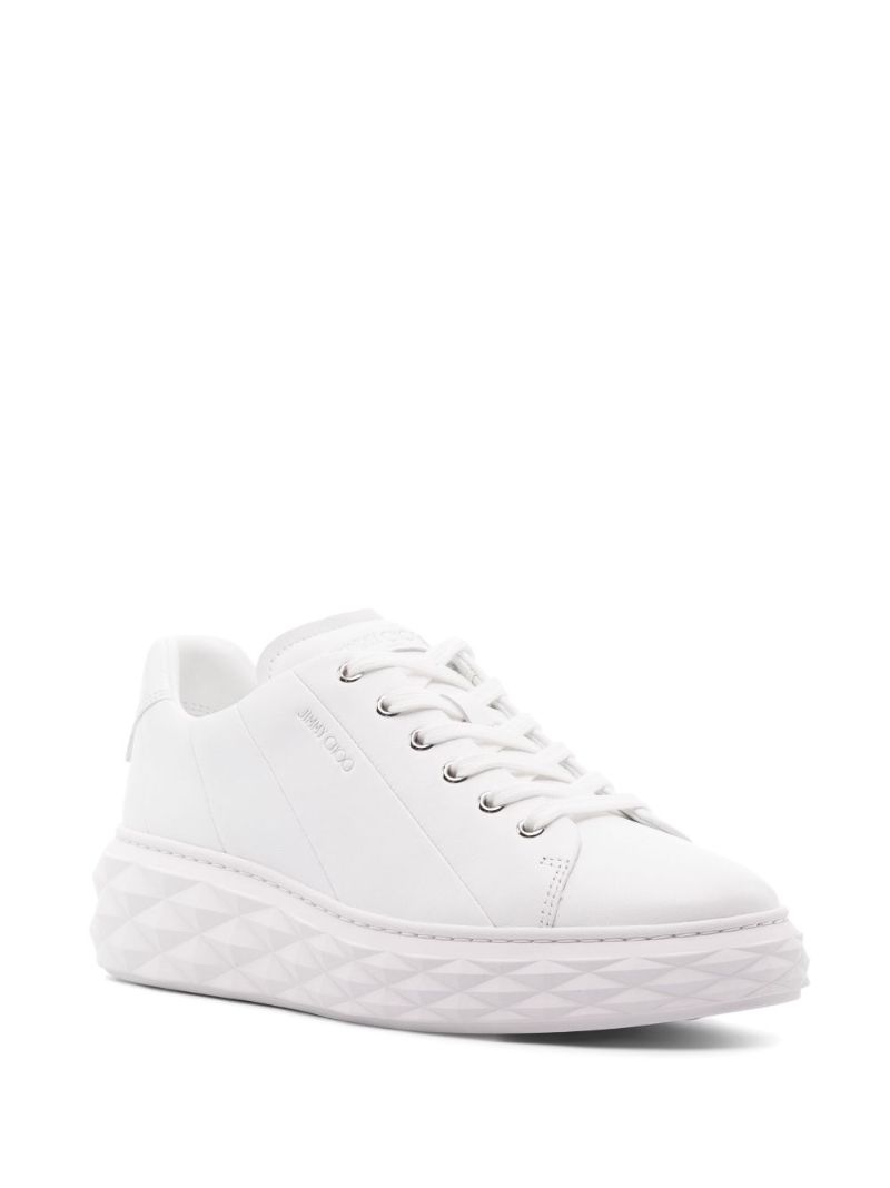 White Diamond Light Maxi Leather Sneakers