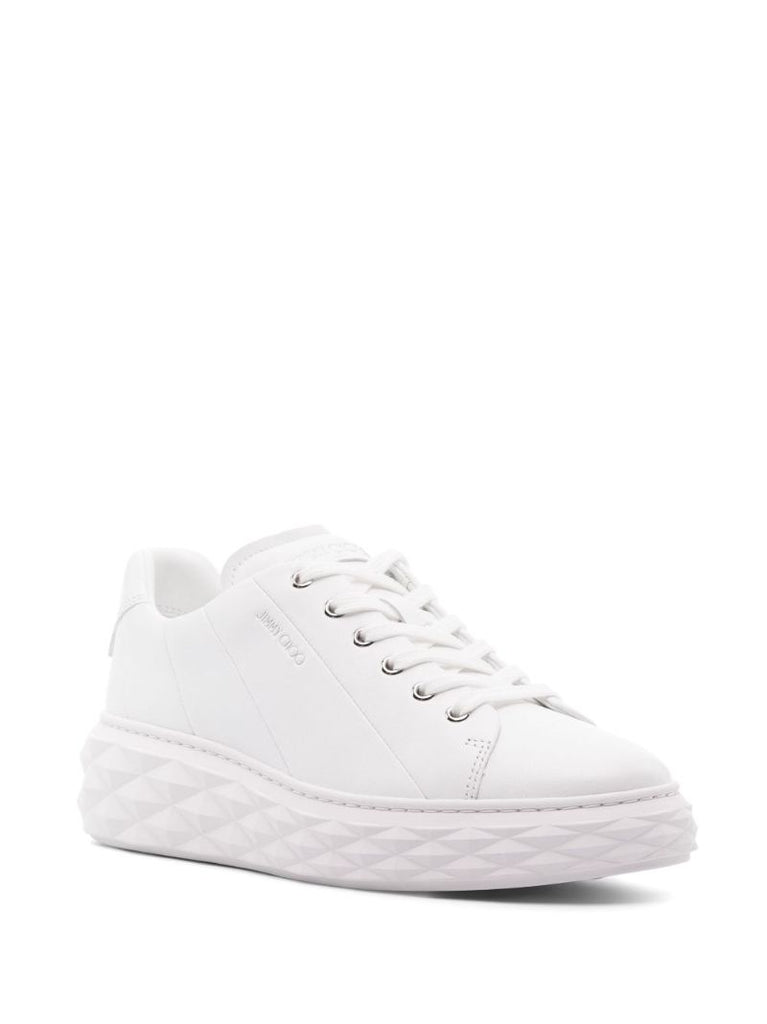 White Diamond Light Maxi Leather Sneakers