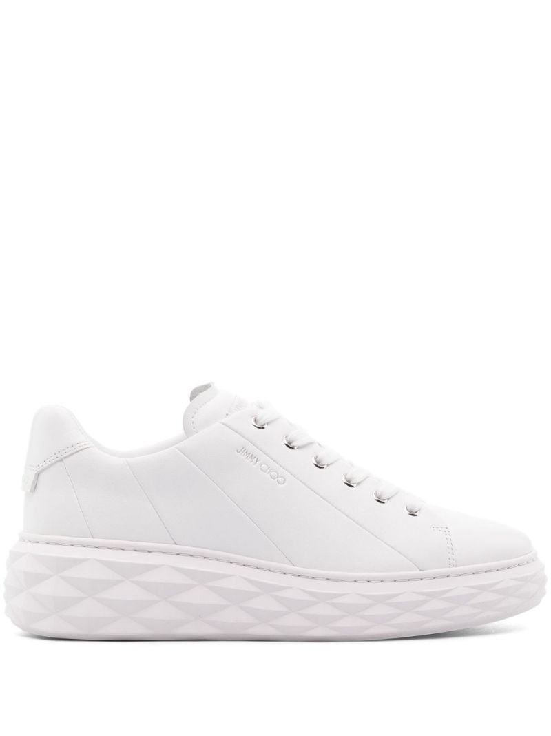 White Diamond Light Maxi Leather Sneakers