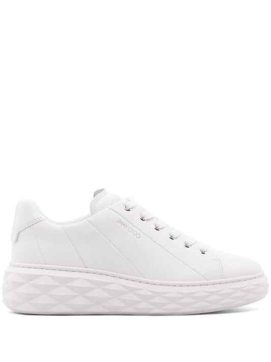 White Diamond Light Maxi Leather Sneakers