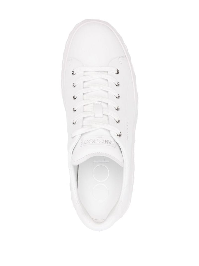 White Diamond Light Maxi Leather Sneakers