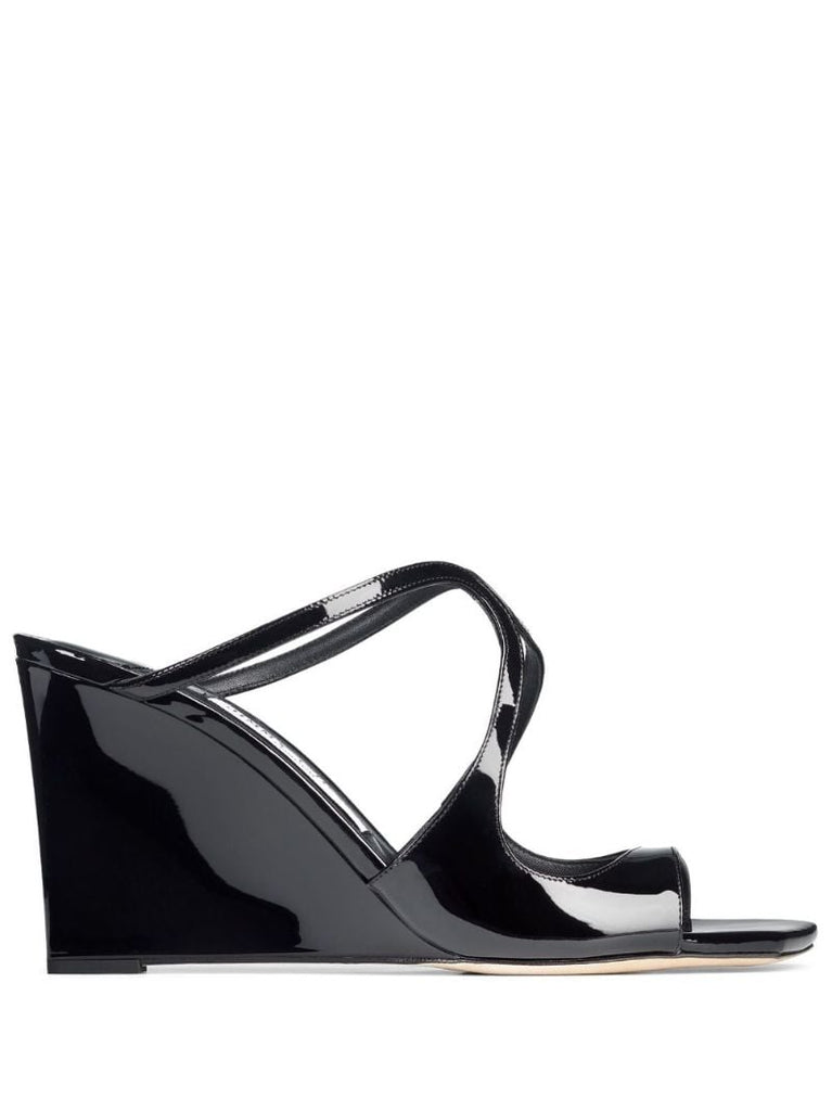 Black Anise 85 Wedge Mules